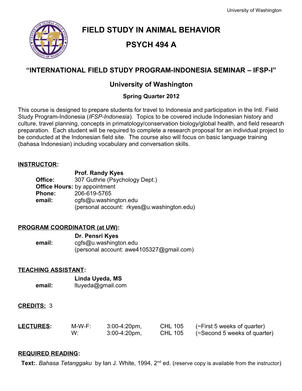International Field Study Program-Indonesiaseminar Ifsp-I