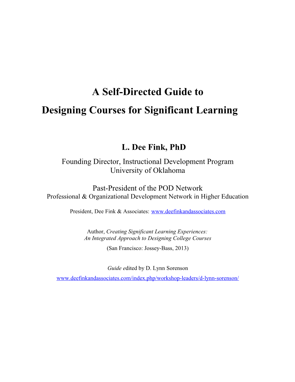 A Working, Self-Study Guide On