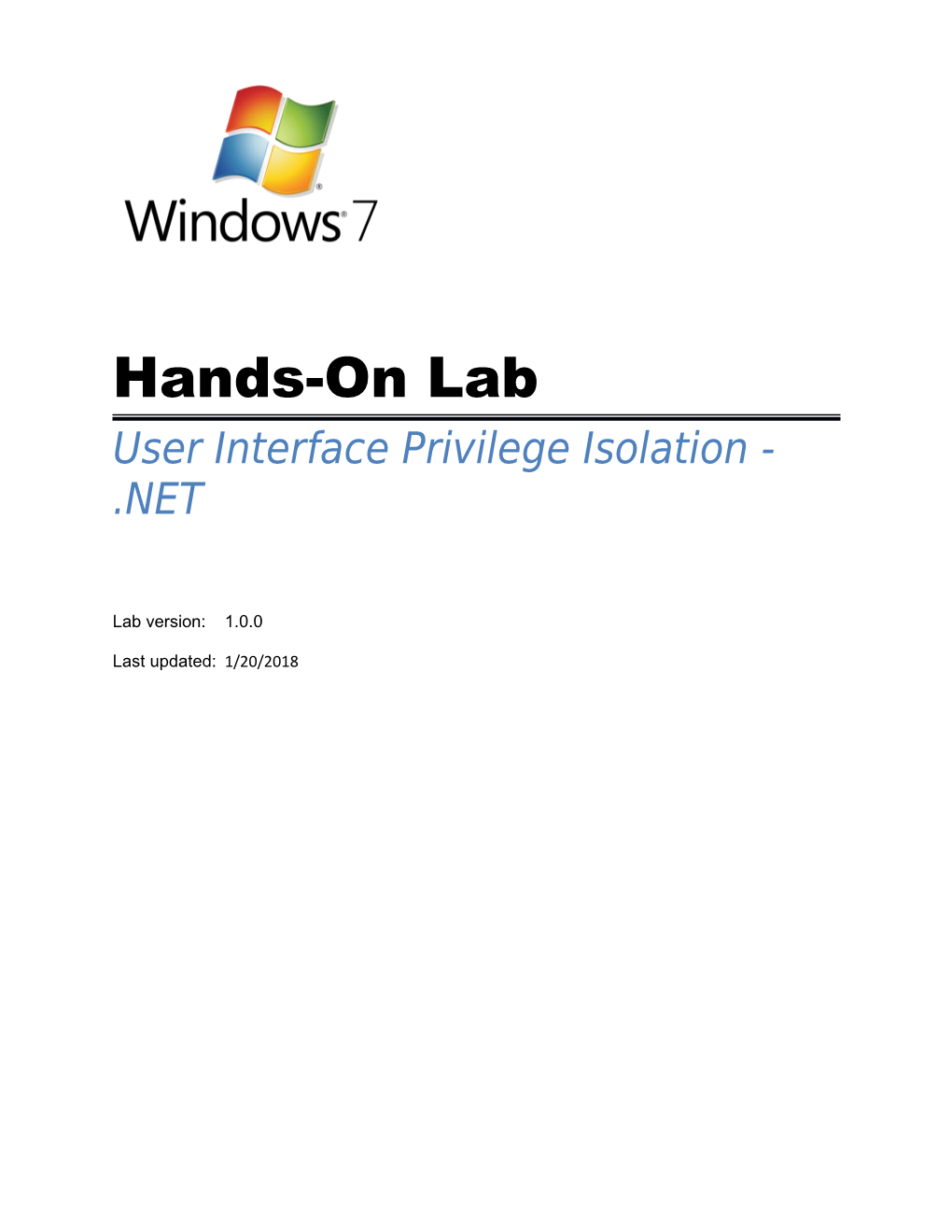 User Interface Privilege Isolation - Managed