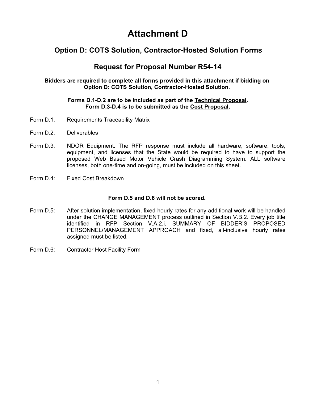 Attachment a Forms RFP 71685