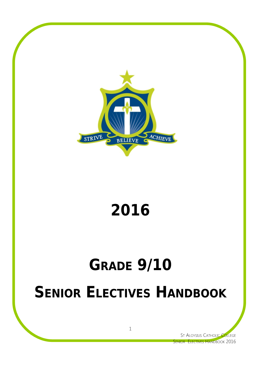 Senior Electives Handbook