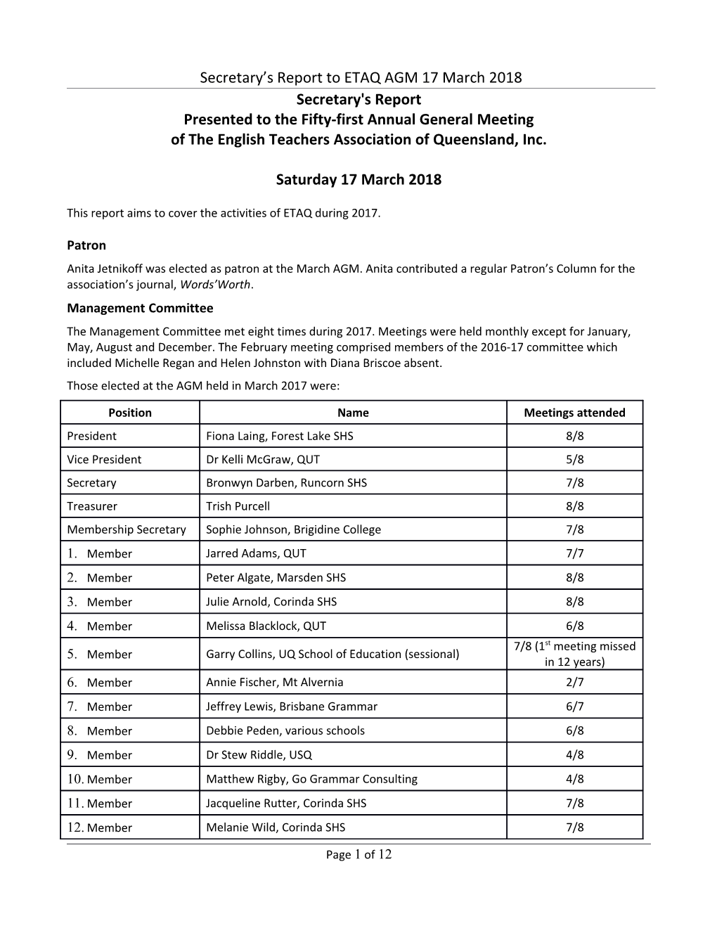 Presented to the Fifty-First Annual General Meeting