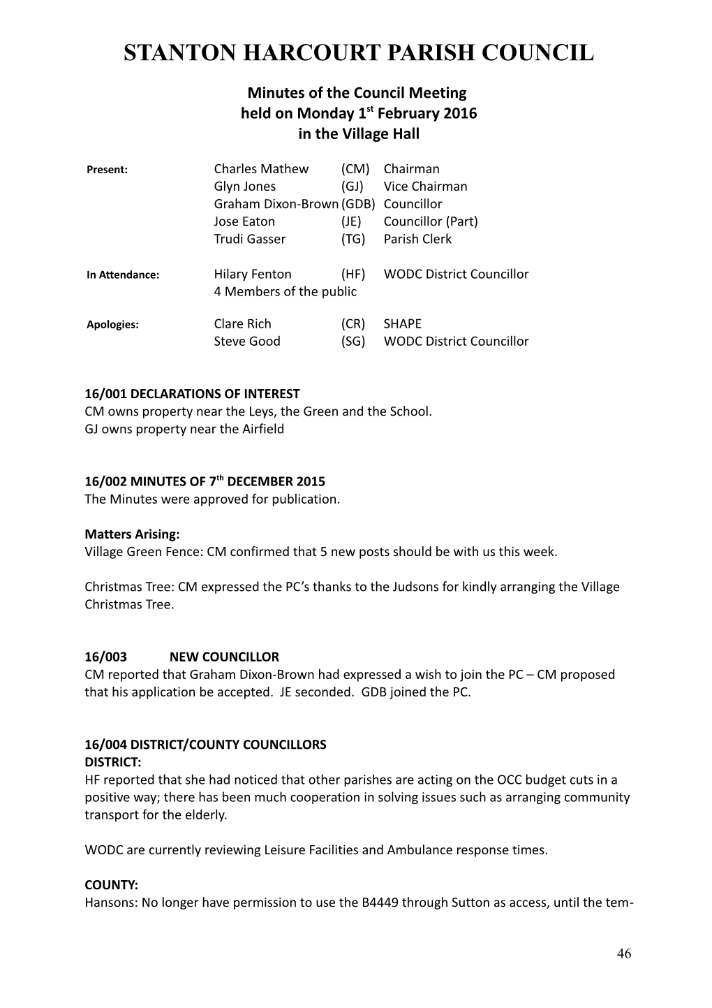 Minutes of the Council Meeting s1