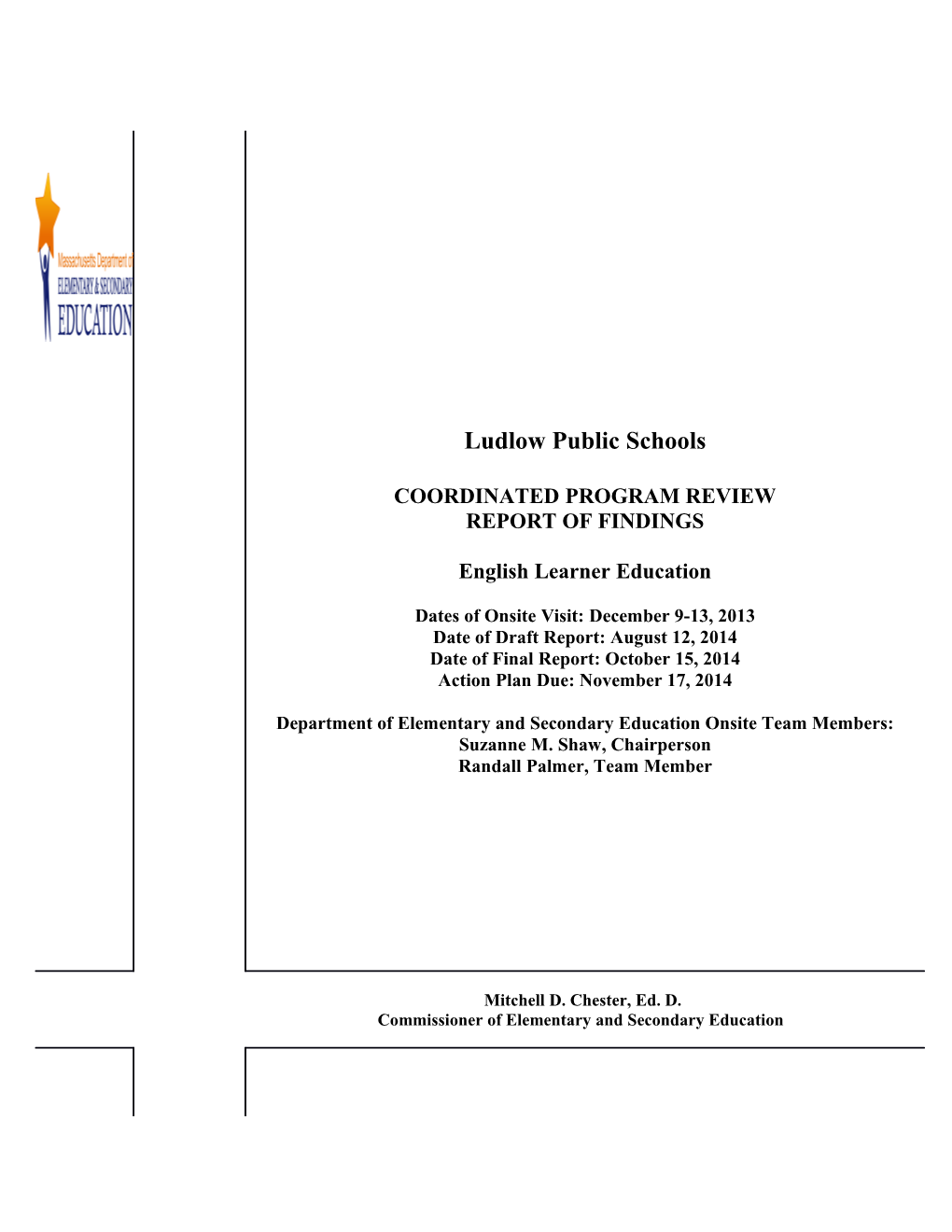 Ludlow PS CPR Final Report 2013-14