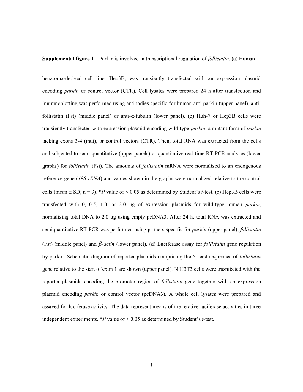 Parkin As a Tumor Suppressor Gene for Hepatocellular Carcinoma