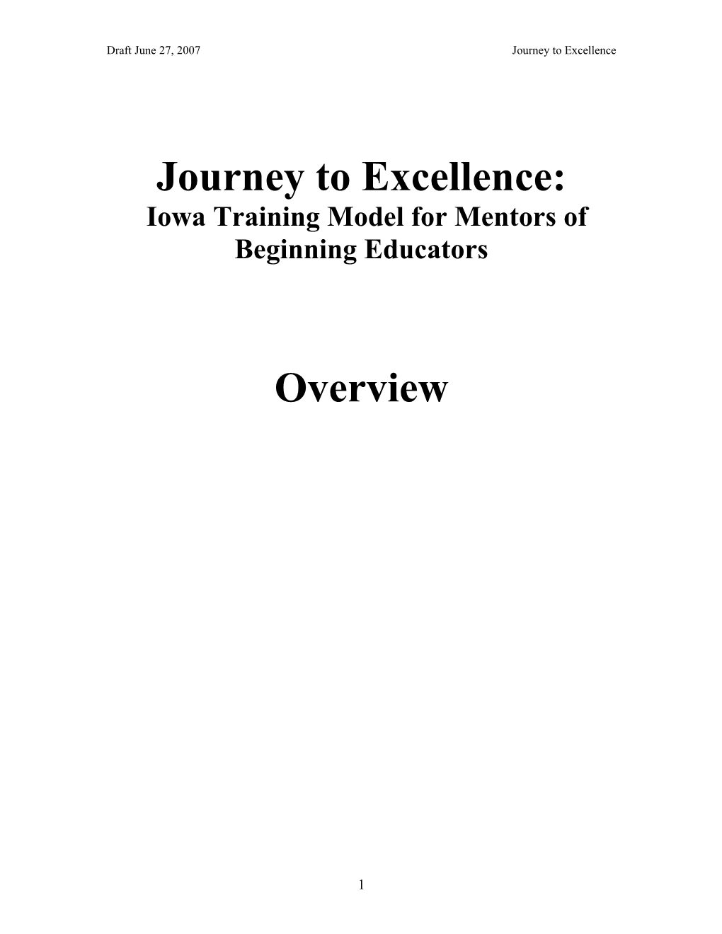 Iowa Training Model for Mentors of Beginning Educators