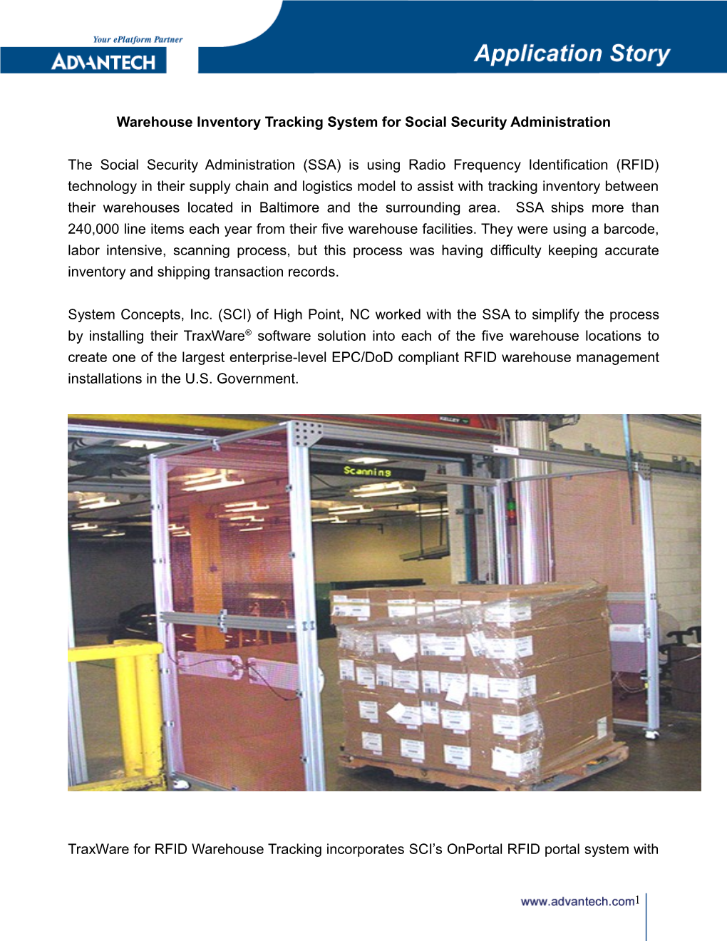Warehouse Inventory Tracking System for Social Security Administration