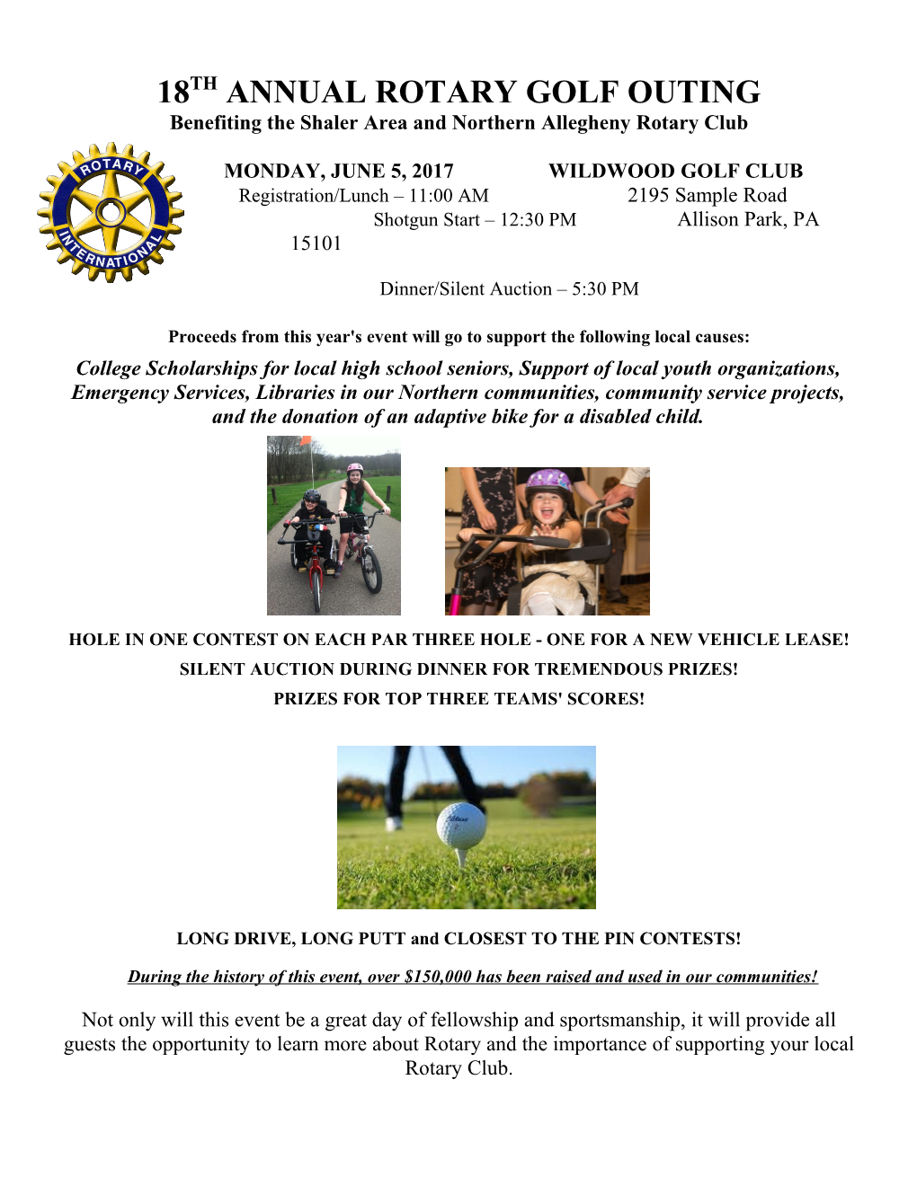 16Th Annual Rotary Golf Outing