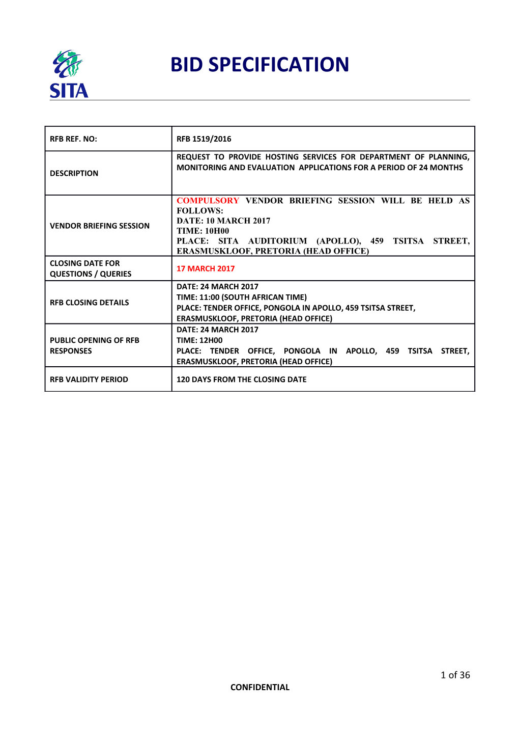 Bid Specification Template s5