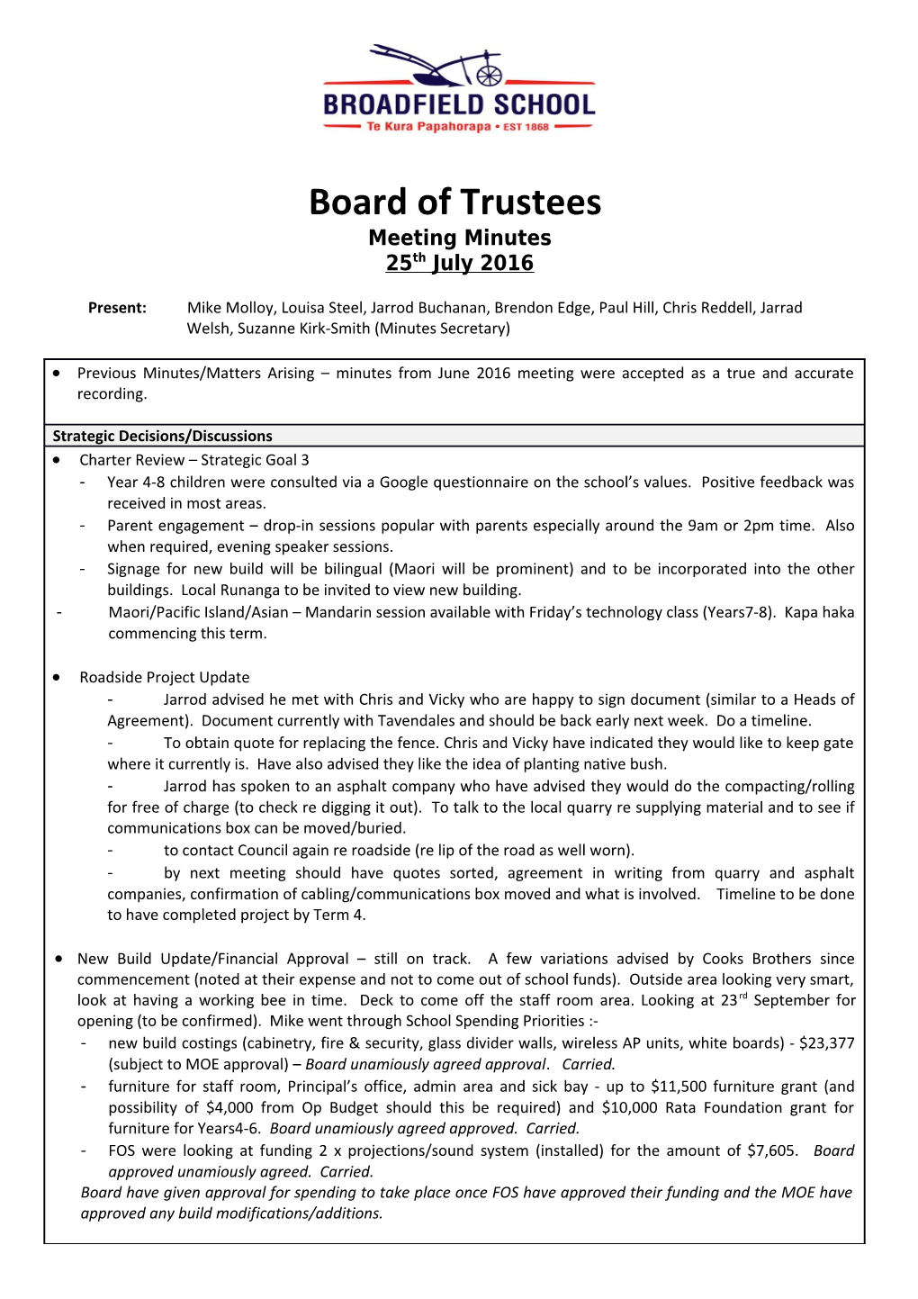 Board of Trustees s15
