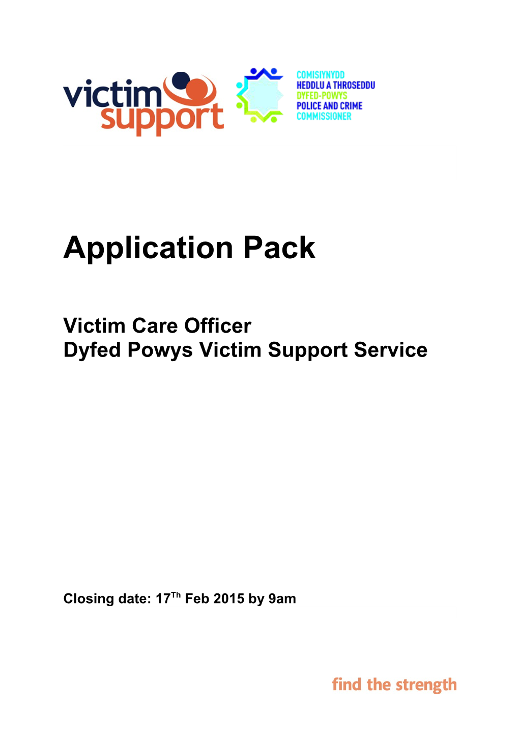 Application Pack Victim Care Officer Dyfed Powys