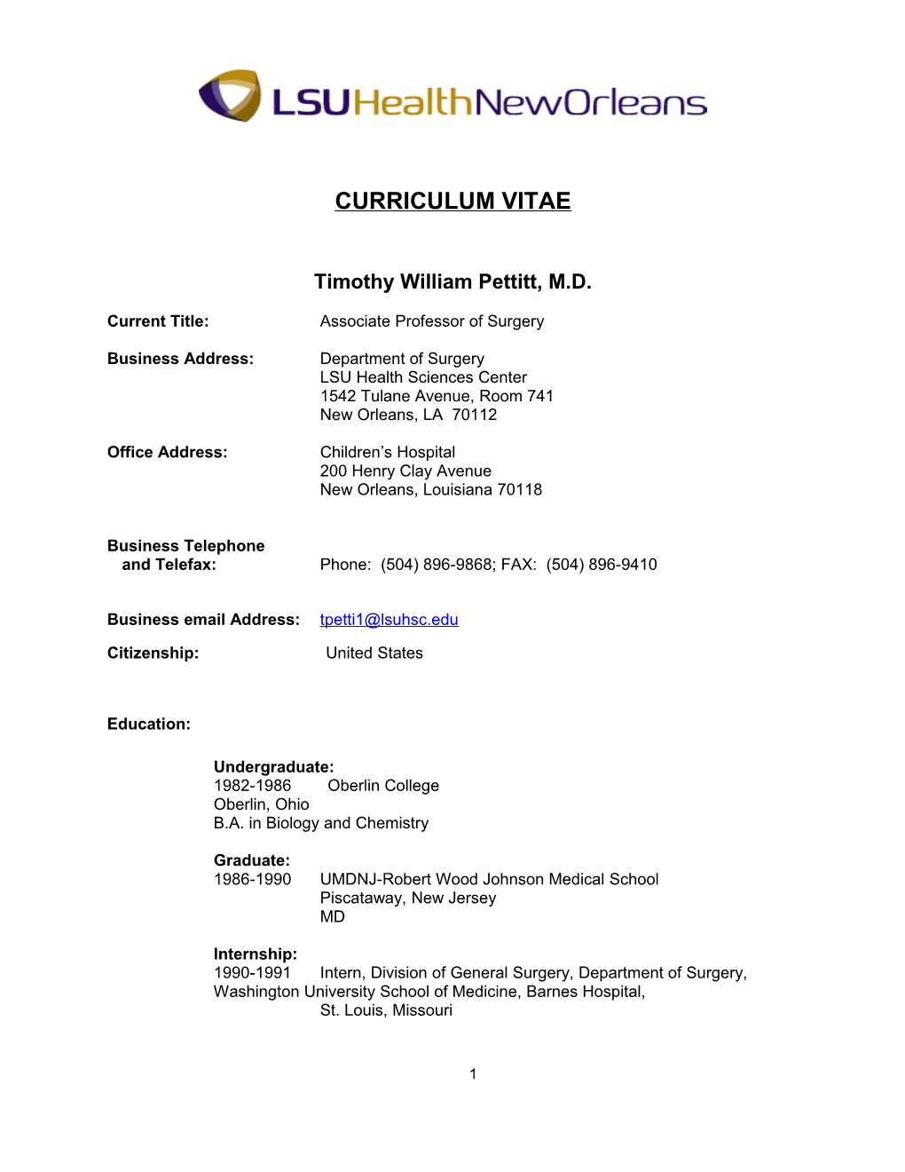 Curriculum Vitae s144