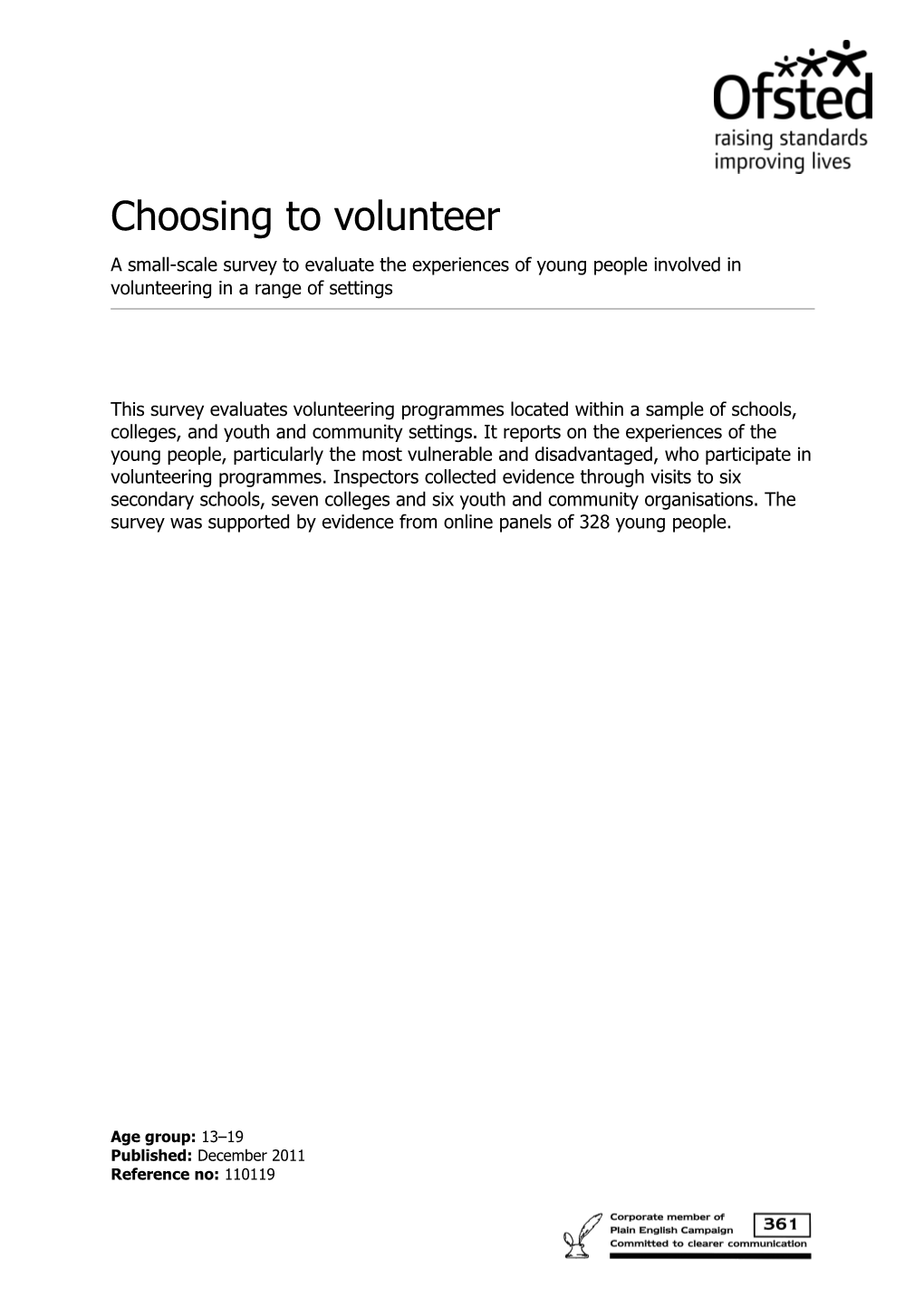 Choosing to Volunteer