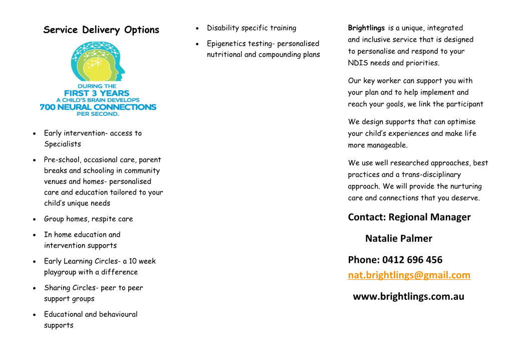 Service Delivery Options