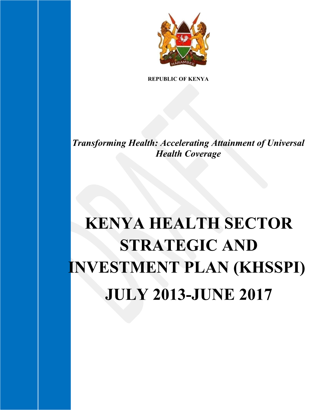 Kenya Health Strategic Plan