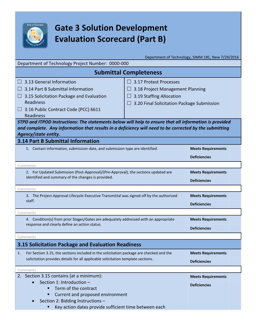 C.8 Stage 3 Evaluation Scorecard Part B