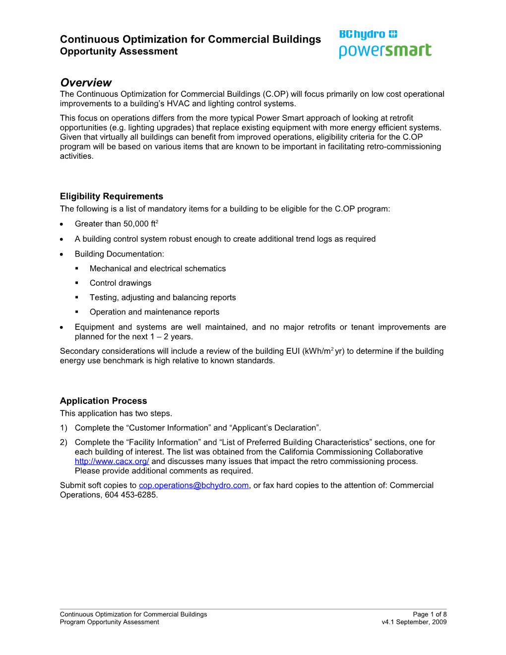 Continuous Optimization for Commercial Buildings