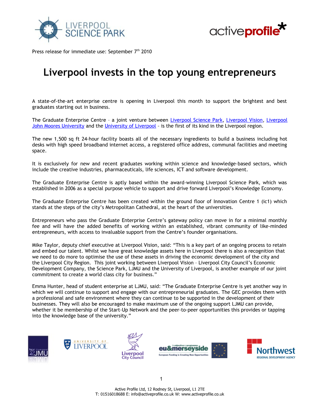 Liverpoolinvestsin the Top Young Entrepreneurs