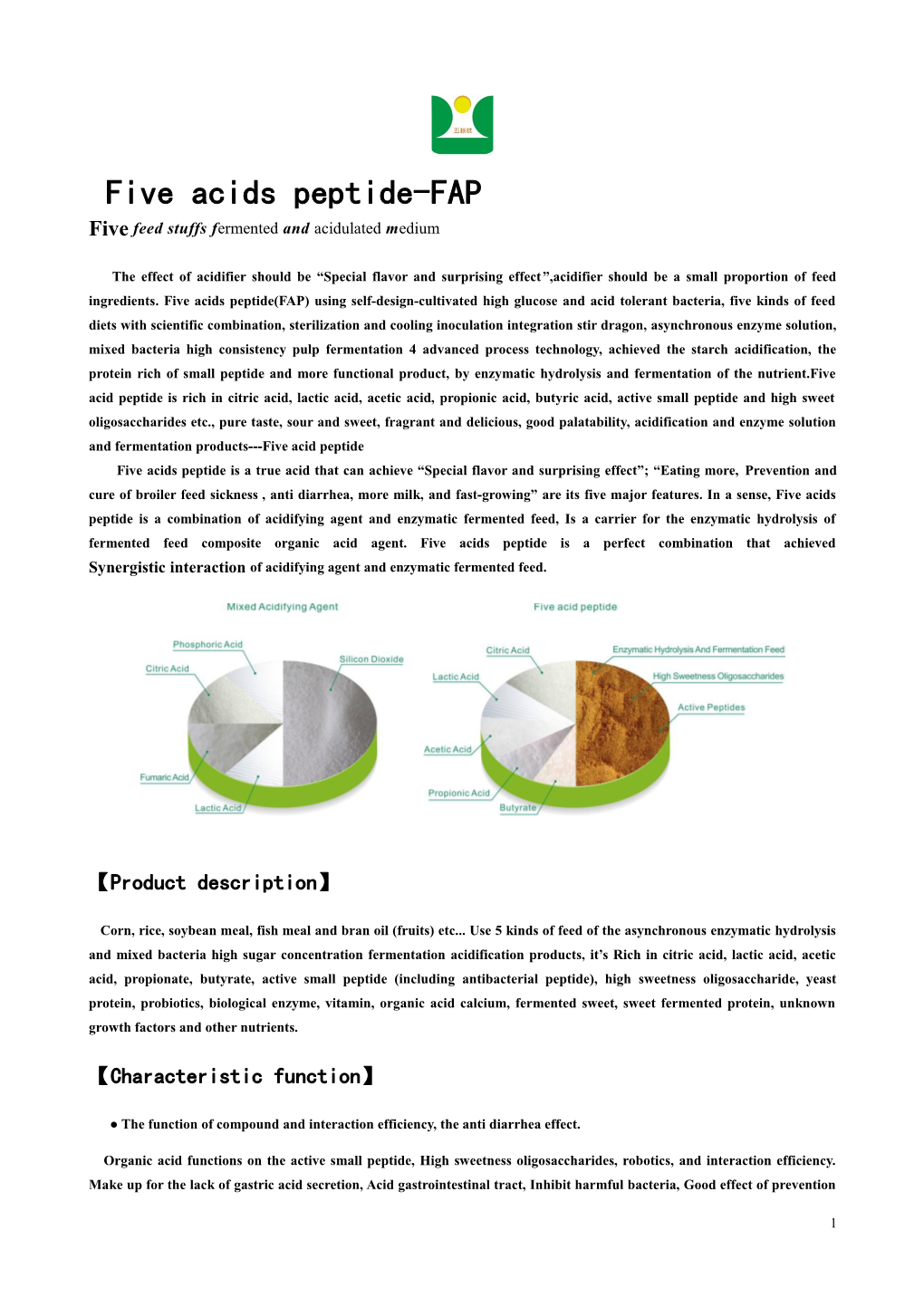 Five Feed Stuffs Fermented and Acidulated Medium