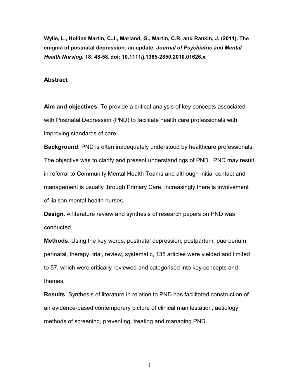 You Asked Me to Look at How PND Was Diagnosed, Symptoms, Screening Etc, and What Impact