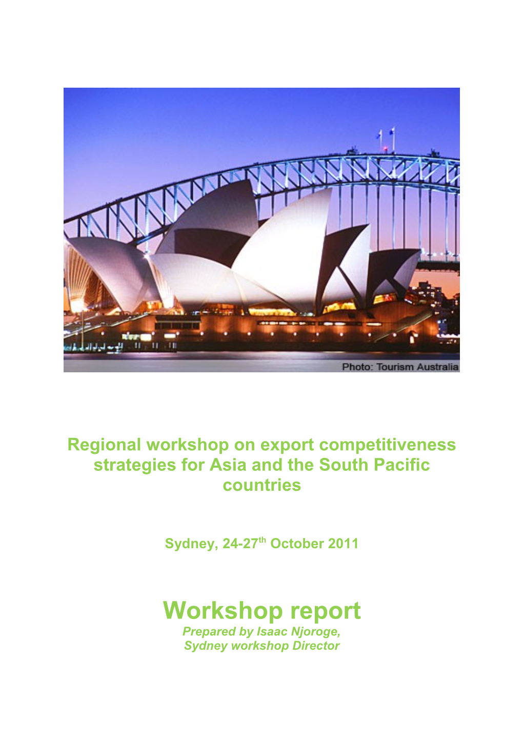 Regional Workshop on Export Competitiveness Strategies