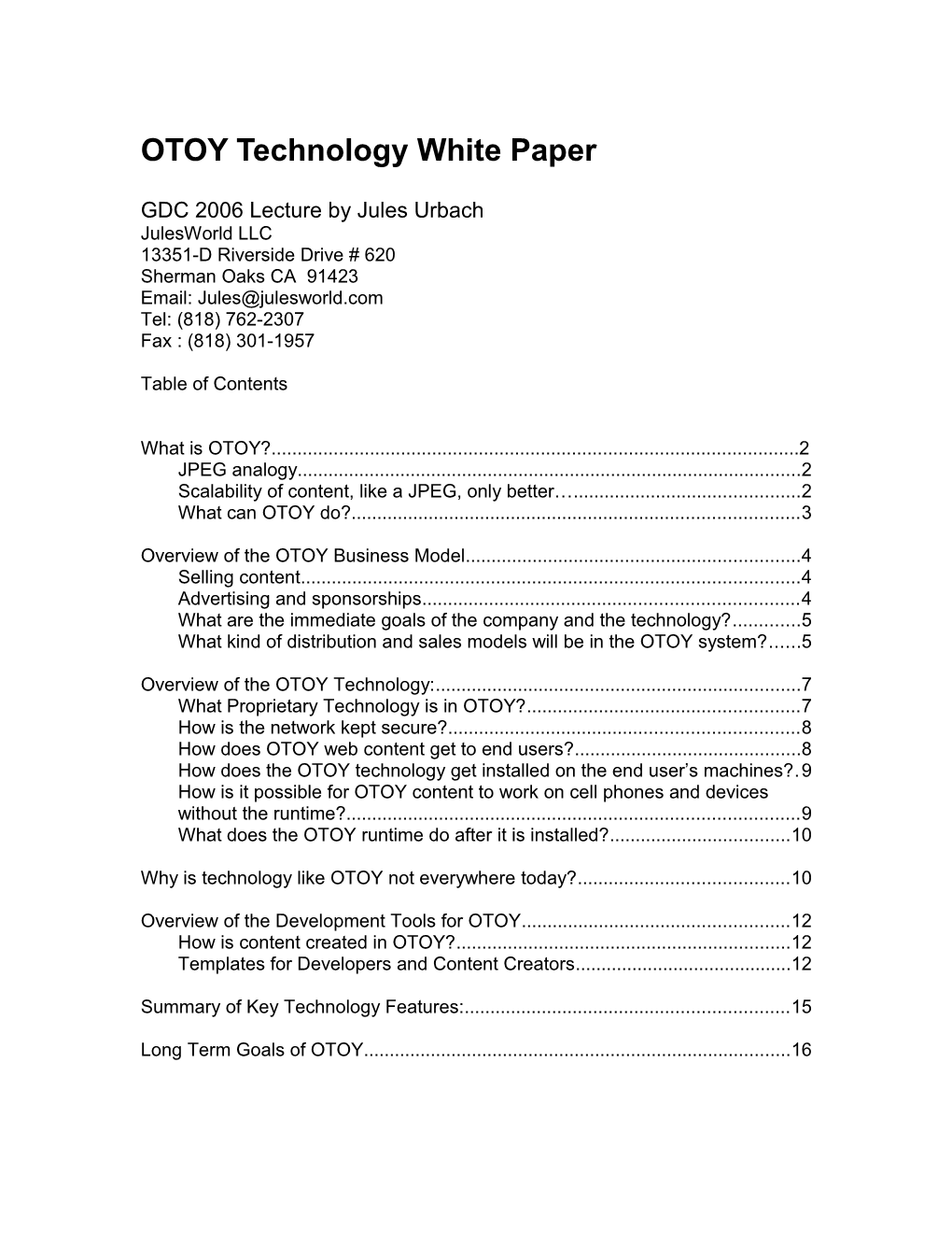 OTOY Technology Whitepaper