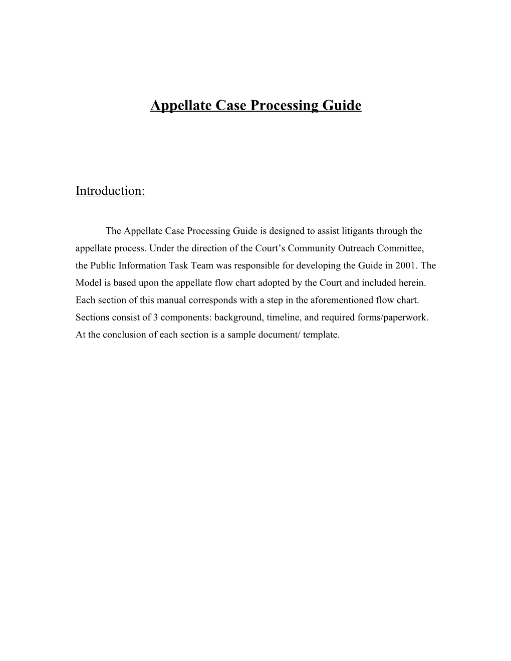 Appellate Case Processing Model