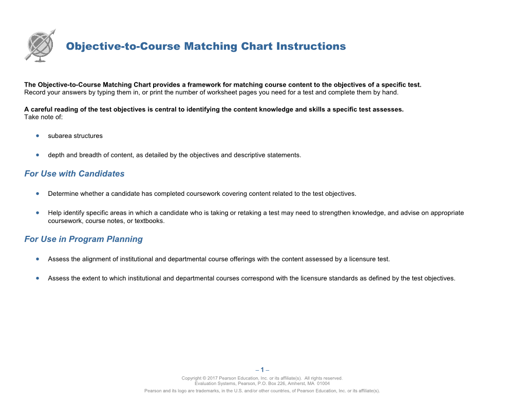 Depth and Breadth of Content, As Detailed by the Objectives and Descriptive Statements