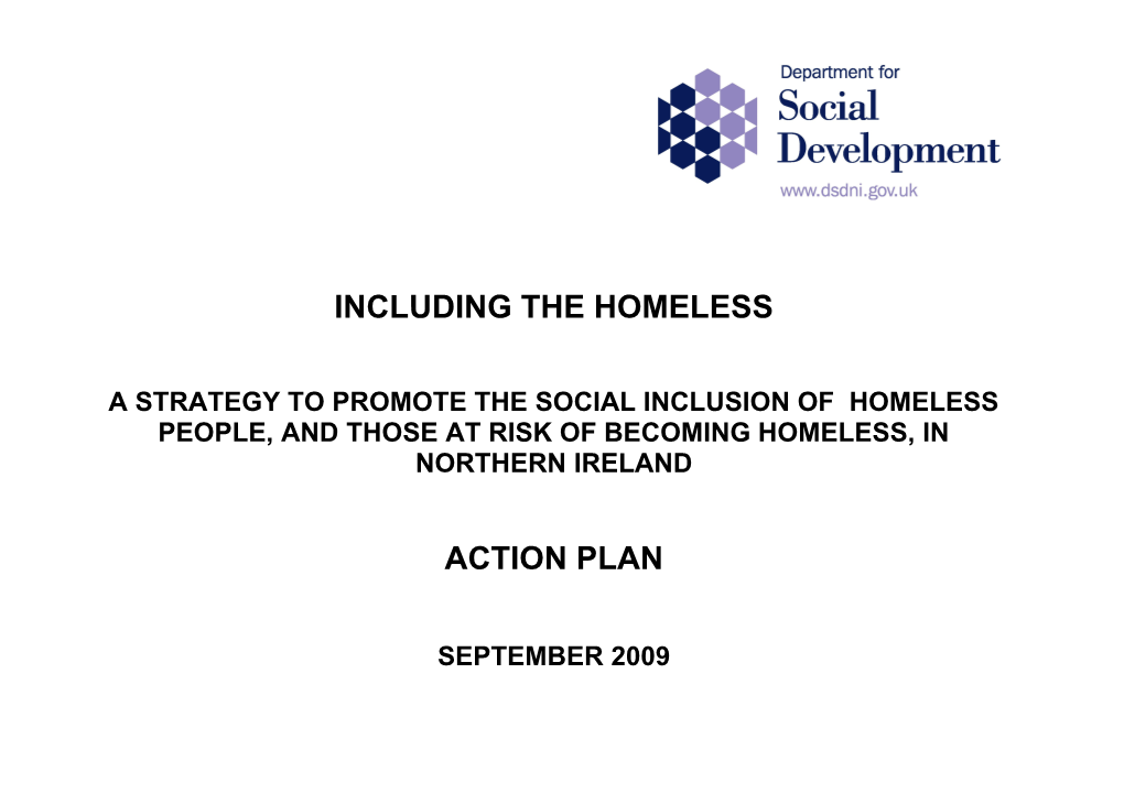 'Including the Homeless' Final Action Plan
