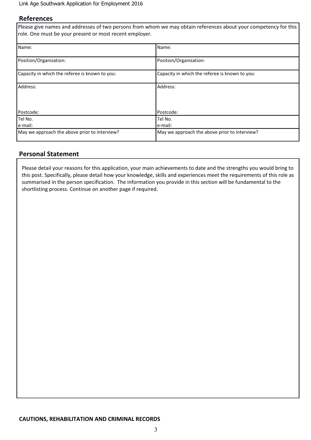 Application for Employment s110