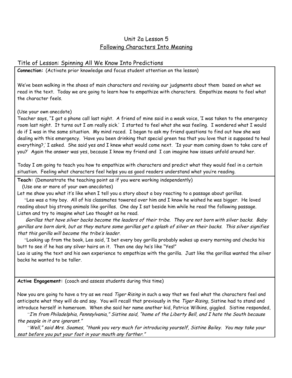 Mini-Lesson Template s1