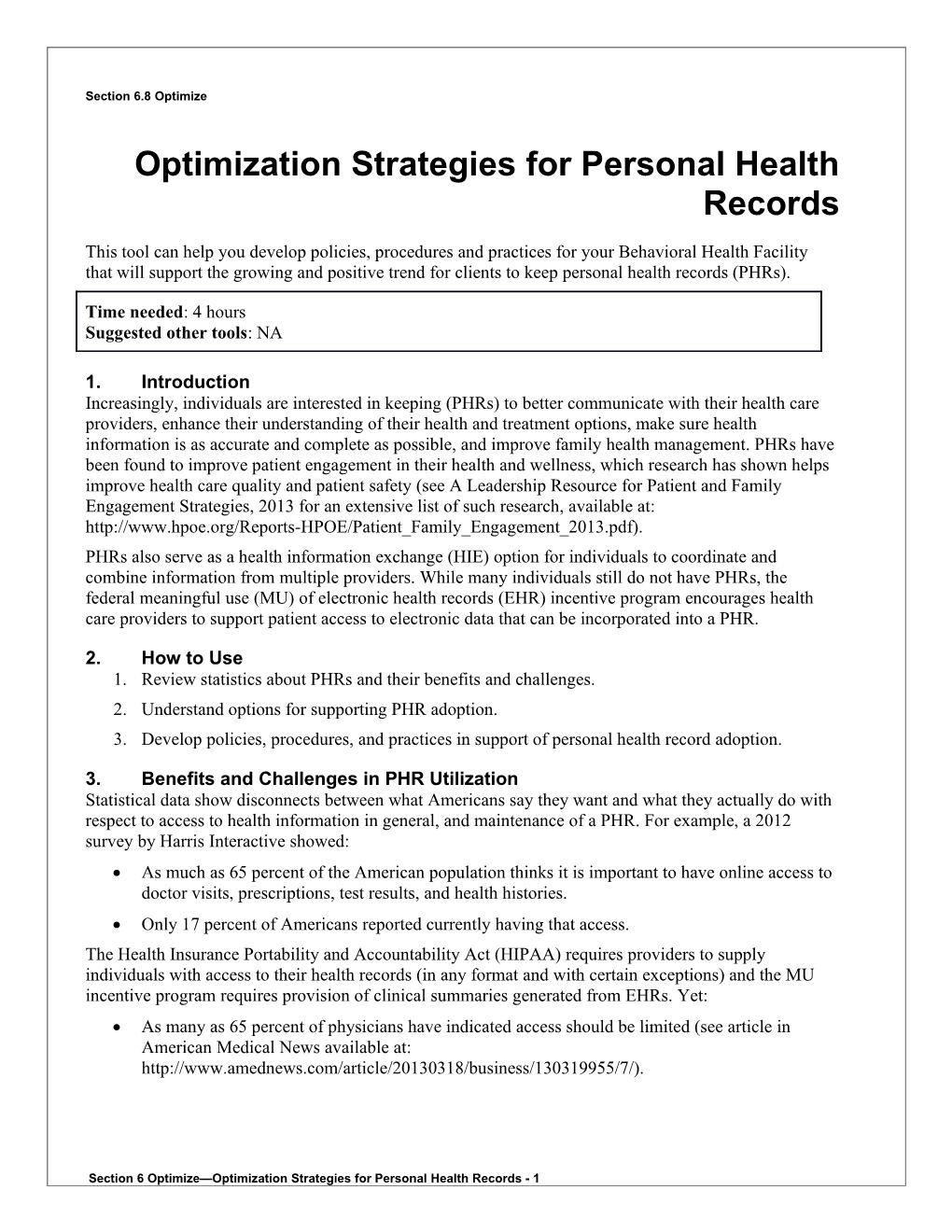 6 Optimization Strategies for Personal Health Records