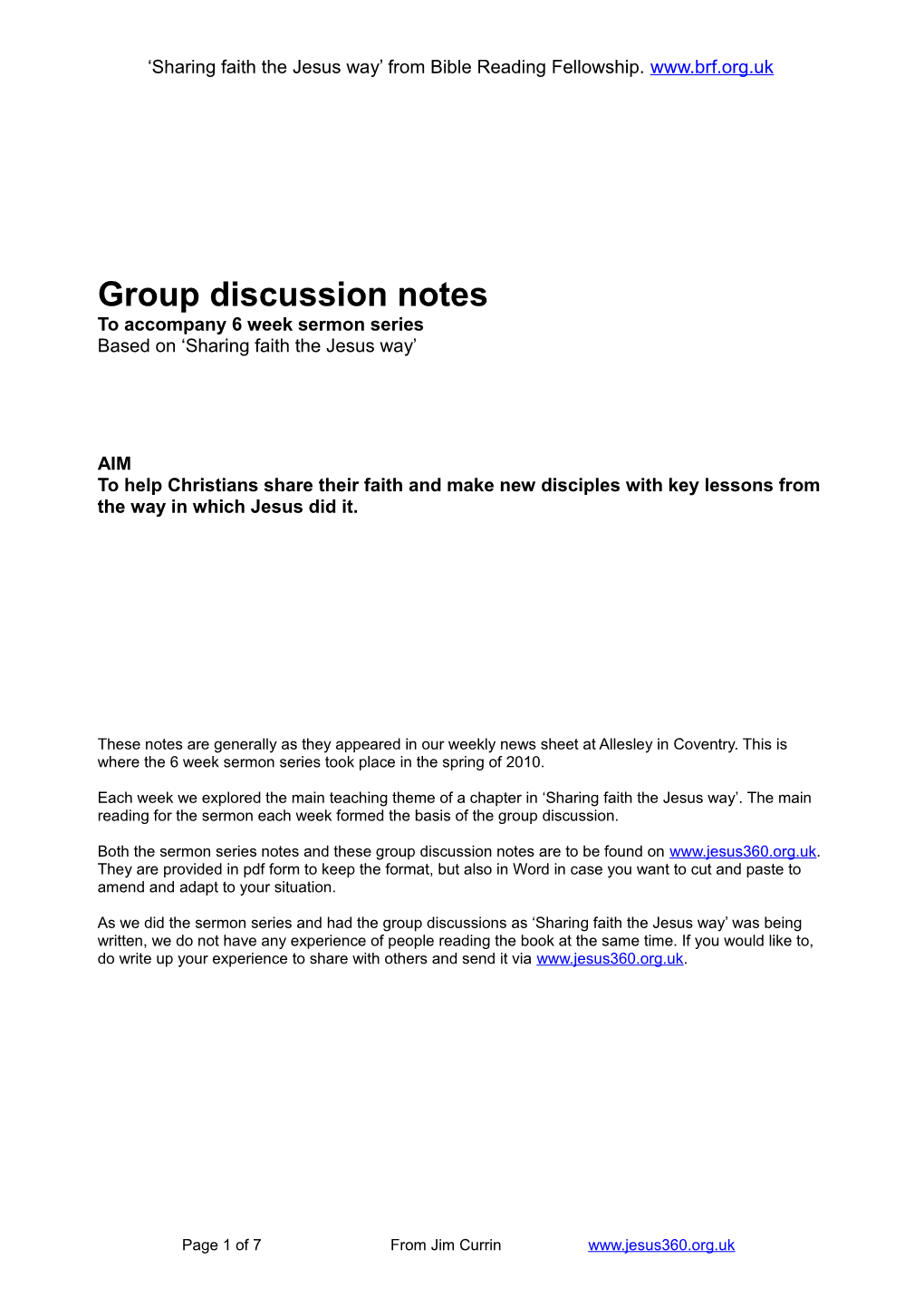 Group Discussion Notes