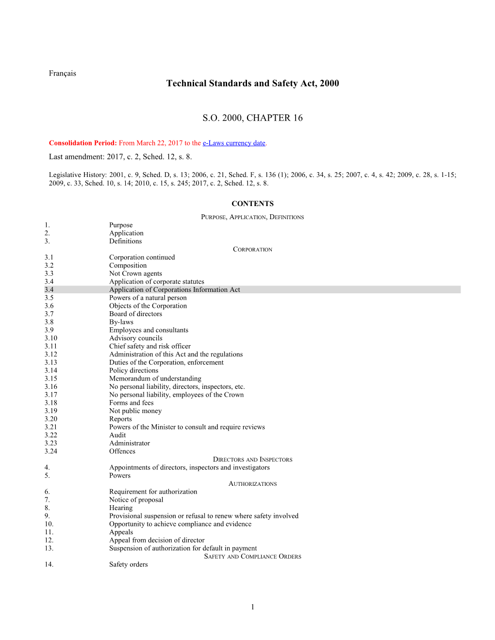 Technical Standards and Safety Act, 2000, S.O. 2000, C. 16