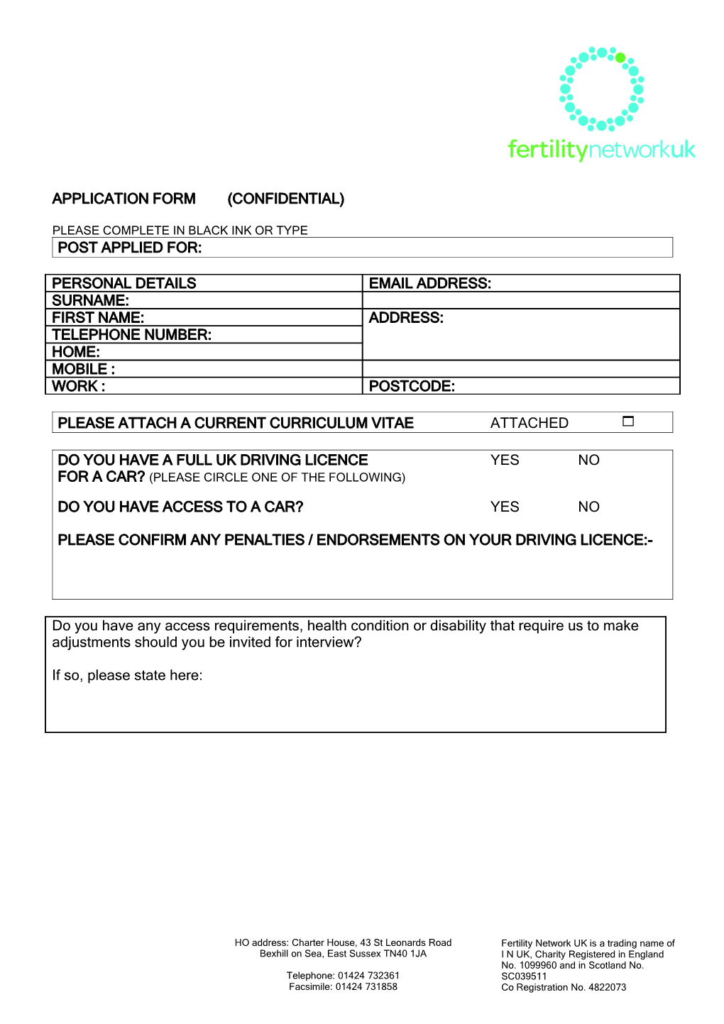Application Form (Confidential) s2