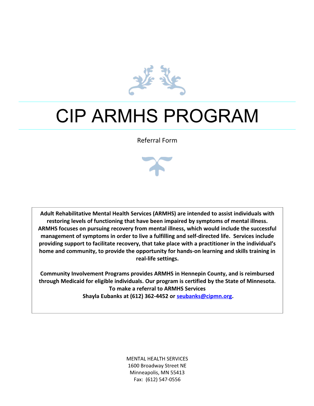 CIP ARMHS Program