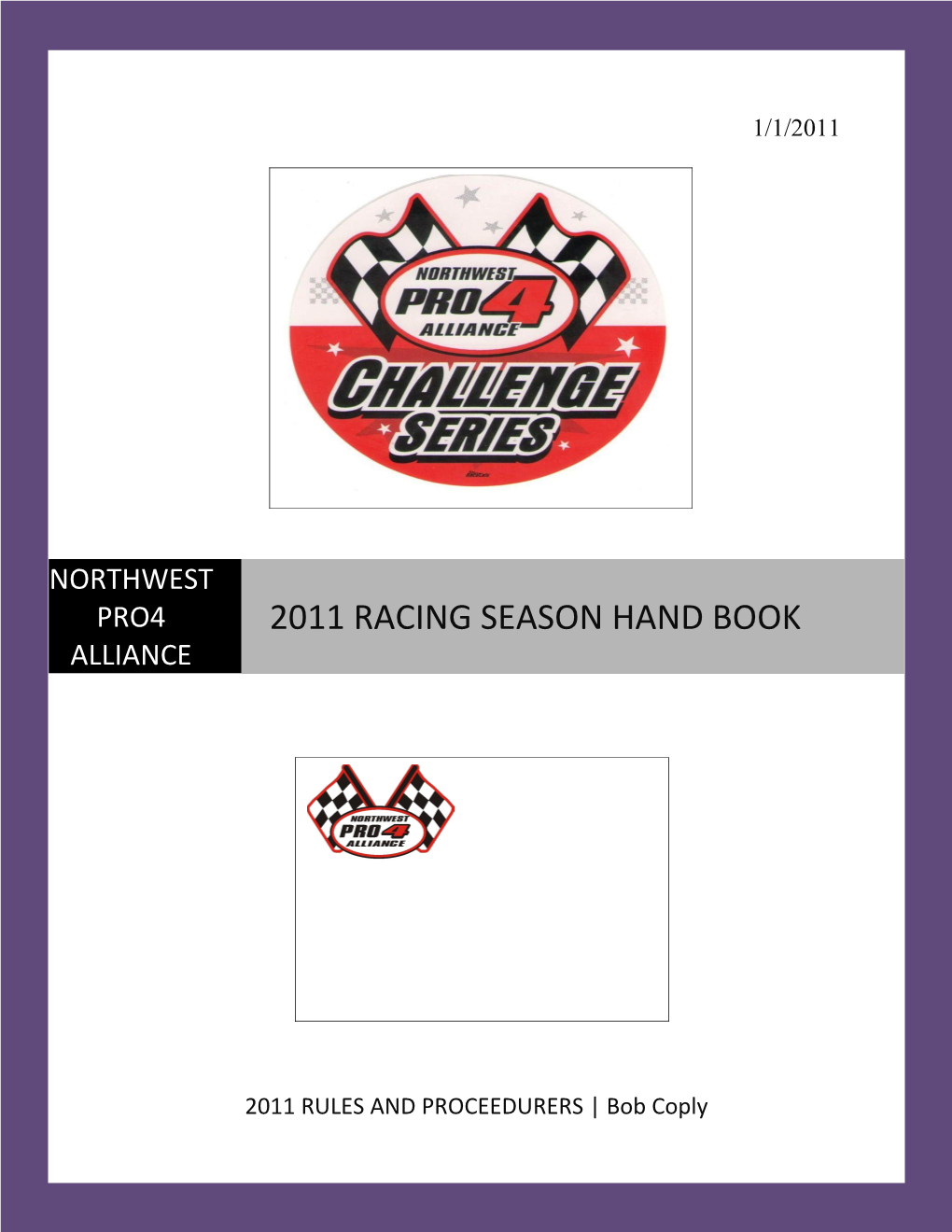 2011 Racing Season Hand Book