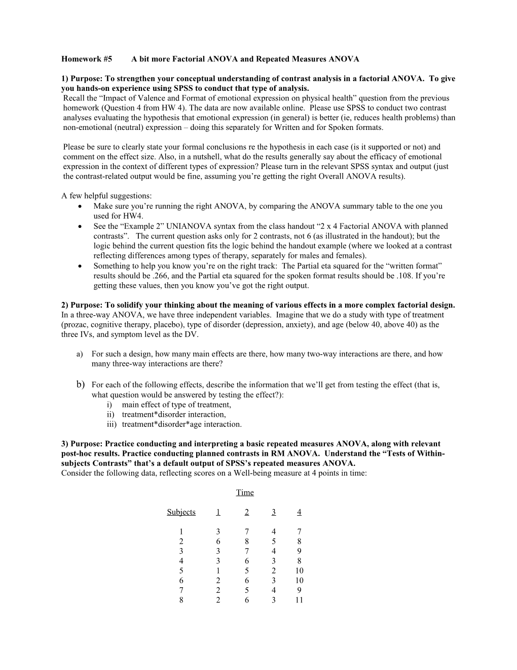 The Following Data Ratings of the Effectiveness of Six Versions of a Print Advertisement