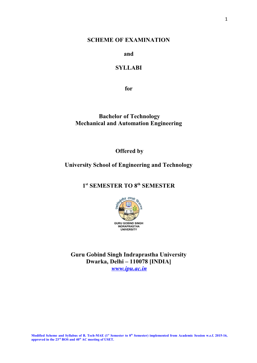 Scheme of Examination s6