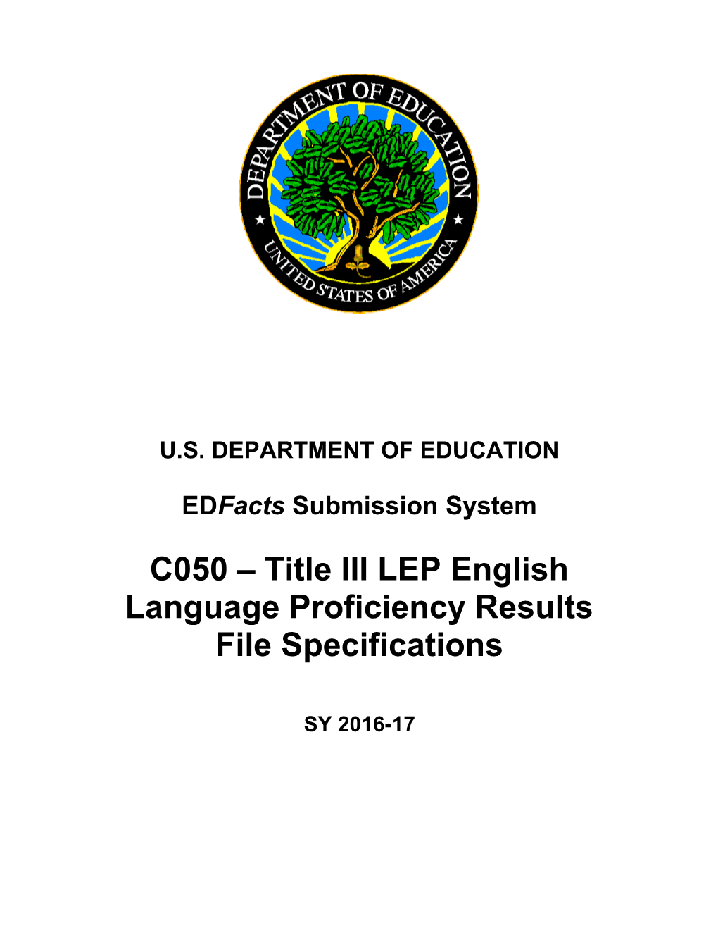 C050 Title III LEP English Language Proficiency Results (MS Word)