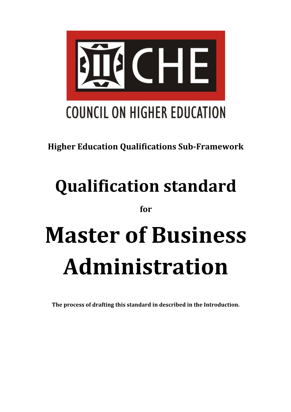 Higher Education Qualifications Sub-Framework