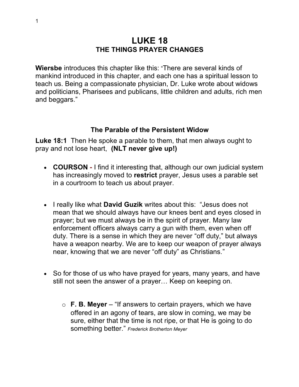 The Things Prayer Changes