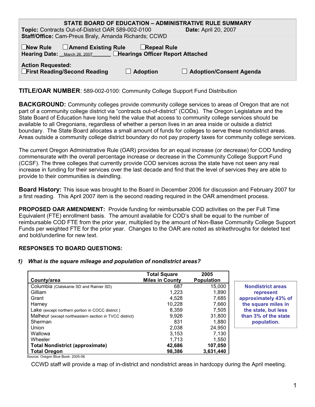 State Board of Education Administrative Rule Summary s5