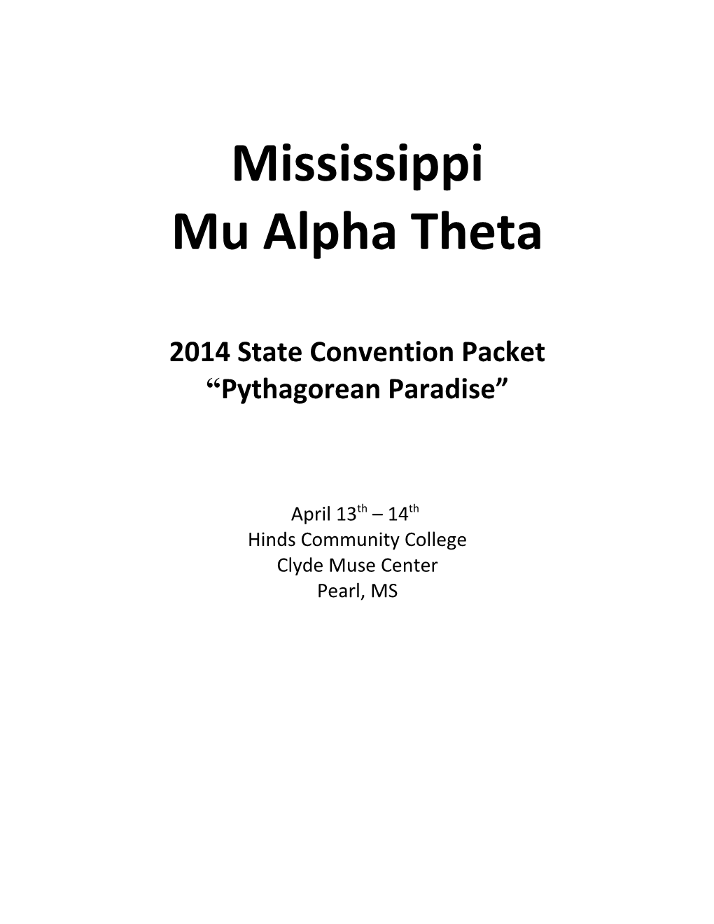 2014 State Convention Packet