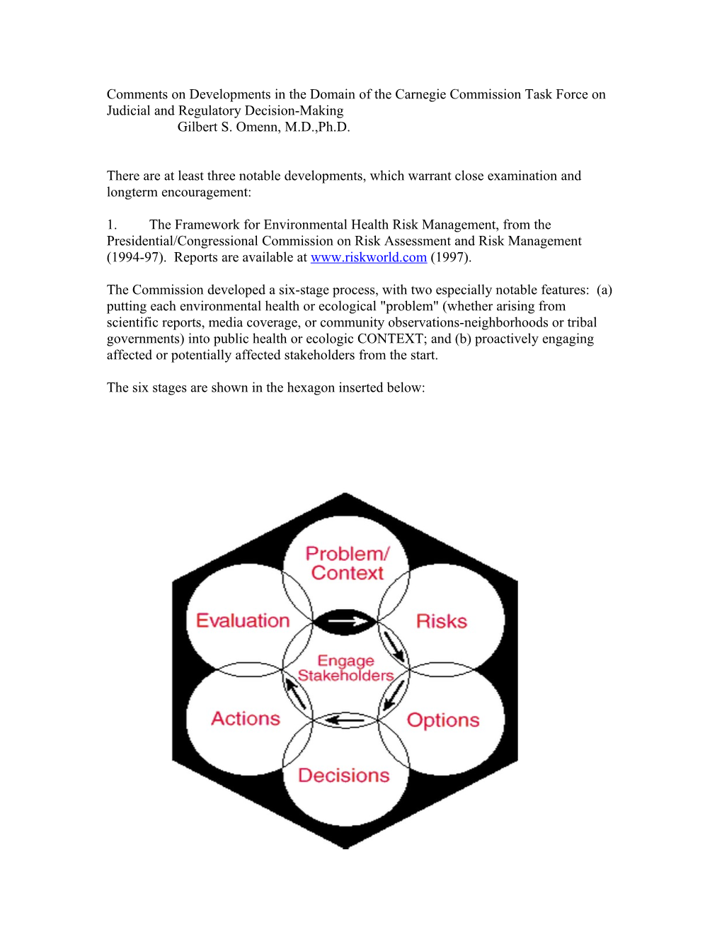 Comments on Developments in the Domain of the Carnegie Commission Task Force on Judicial