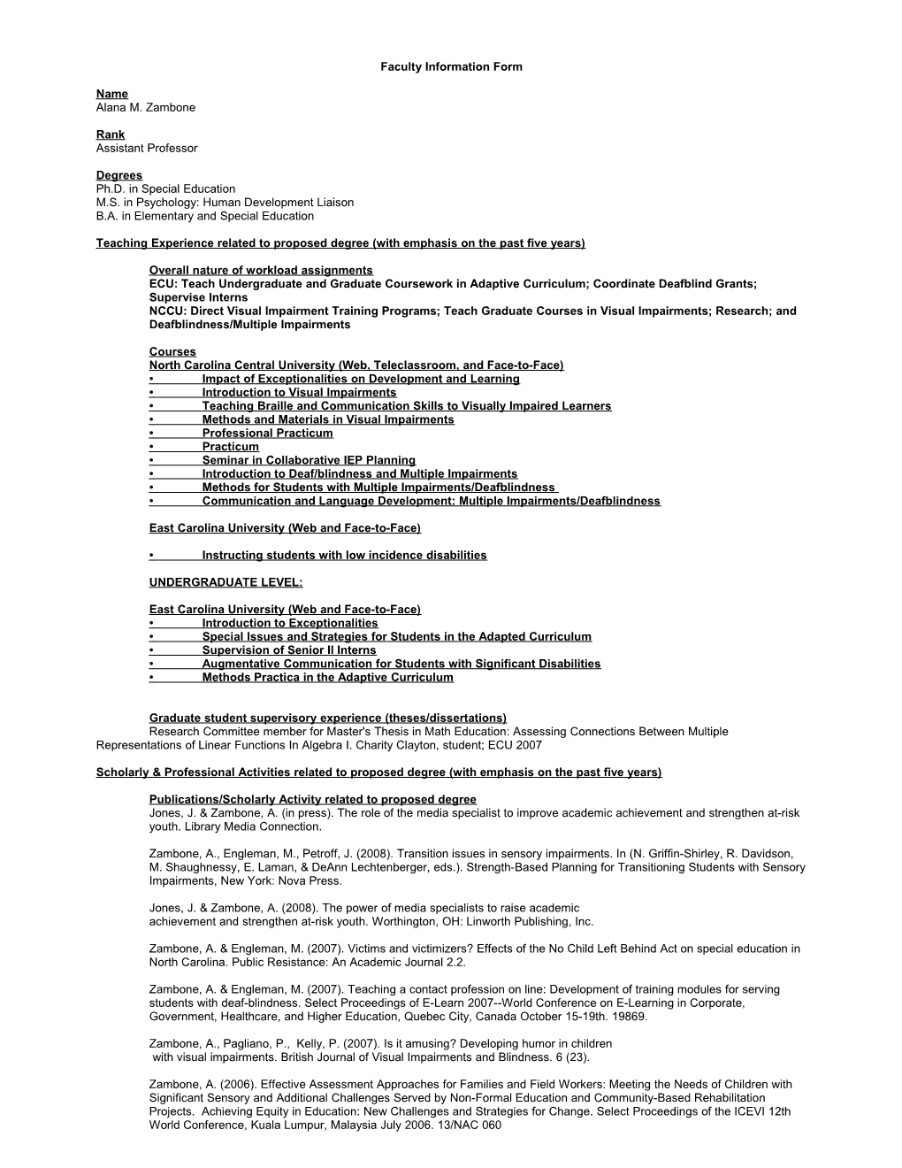 Faculty Information Form s1