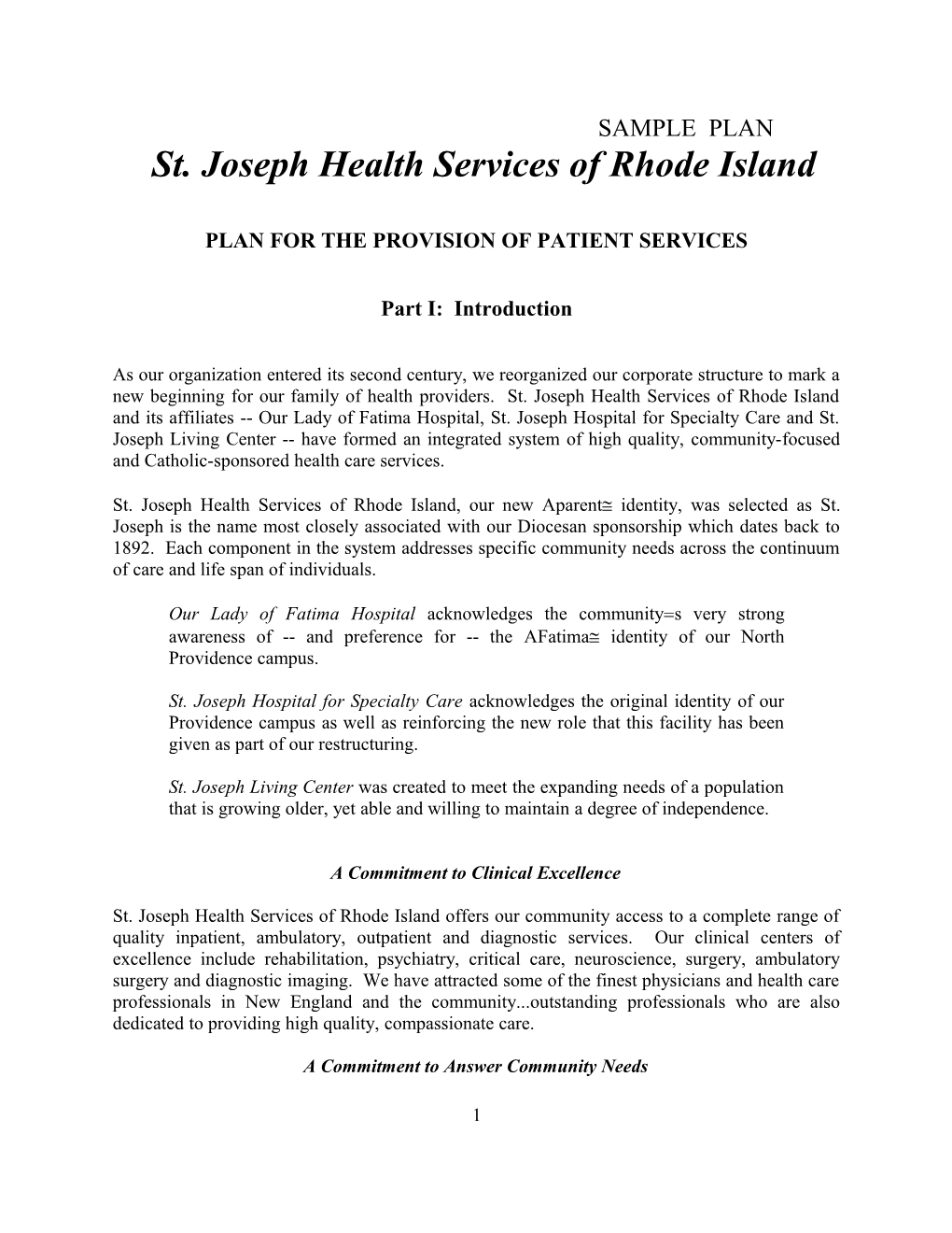 St. Joseph Health Services of Rhode Island