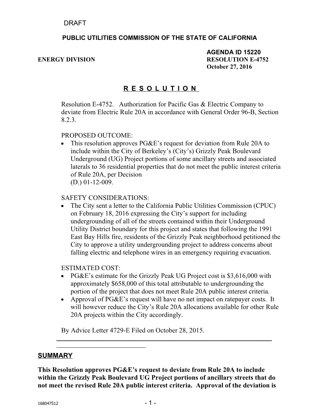 Public Utilities Commission of the State of California s70