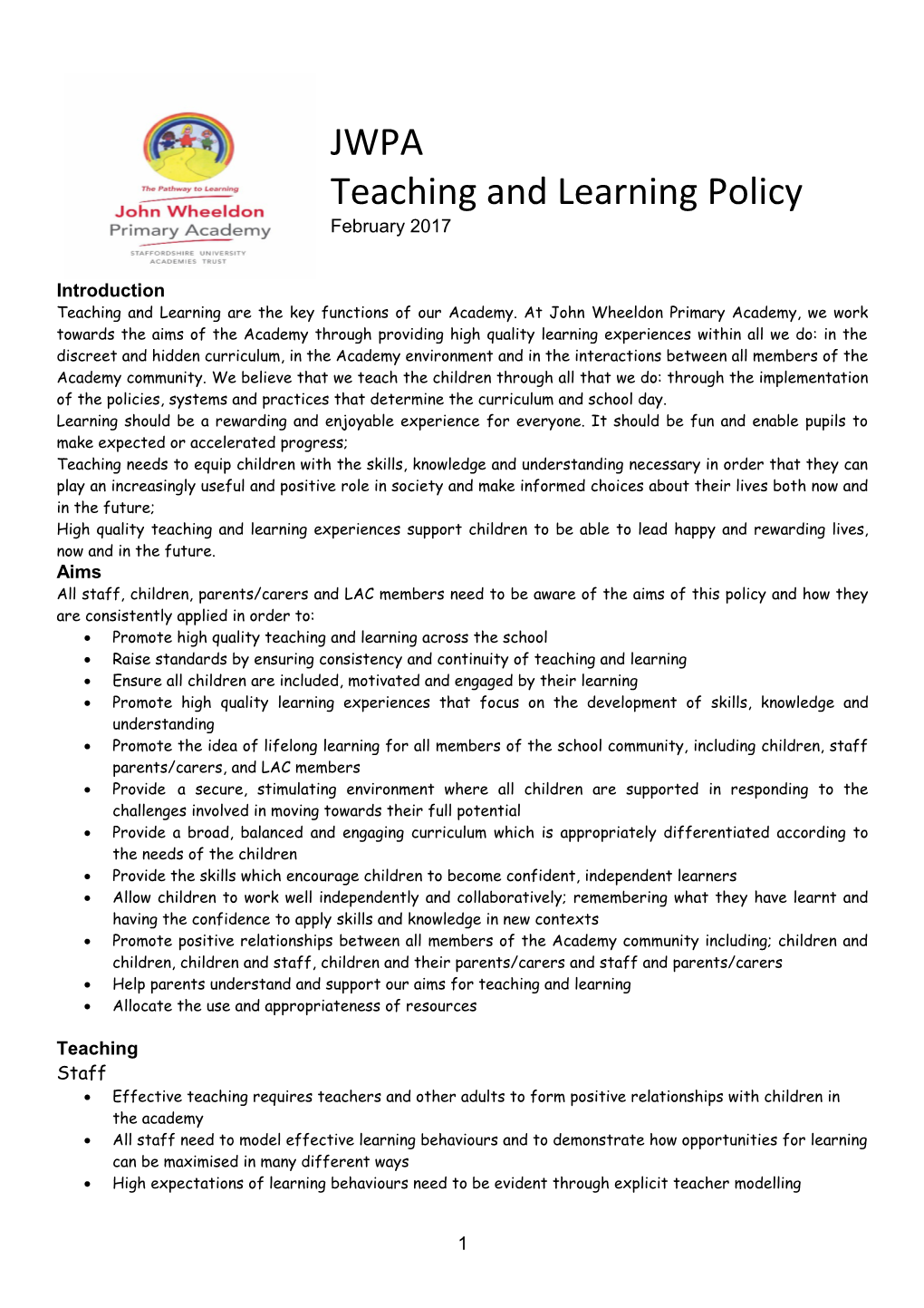 Teaching and Learning Policy s4