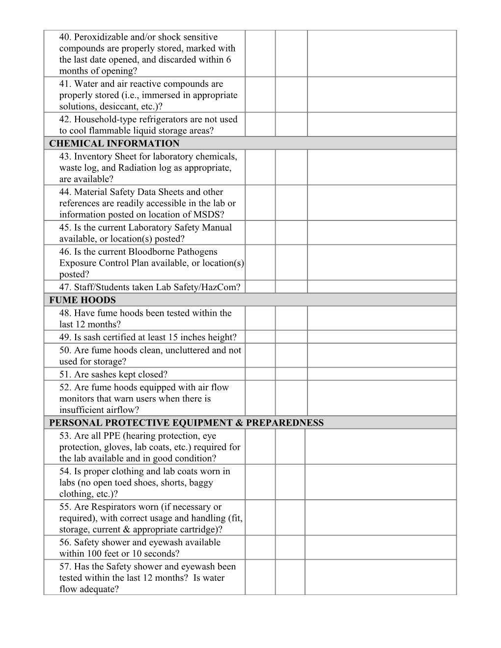 Laboratory Inspection Checklist s1